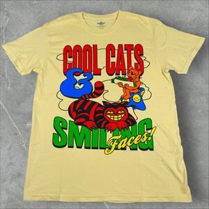 The Smokers Club Cool Cats & Smiling Faces T Shirt Stoner Style - Large